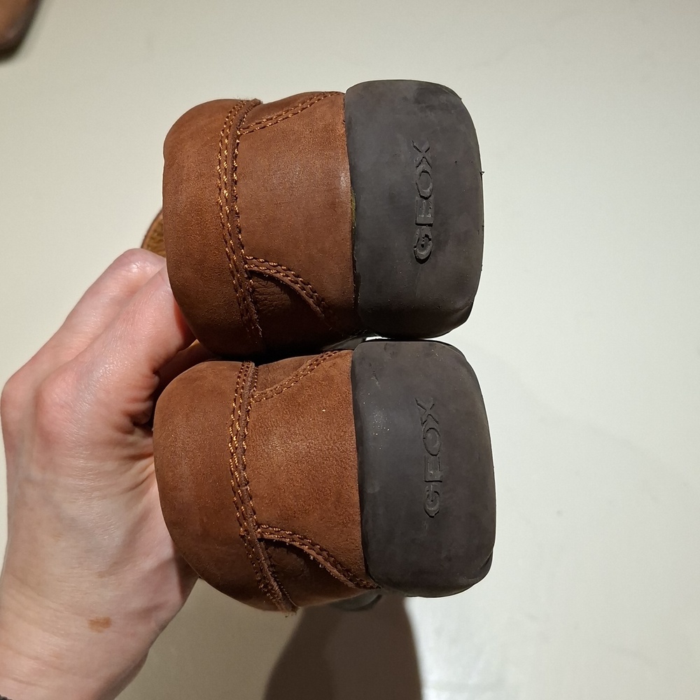 Geox Chocolate/Coffee Brown Leather Slip-on Driving Loafers (EU 38/US 7.5-8) - Picture 6 of 8